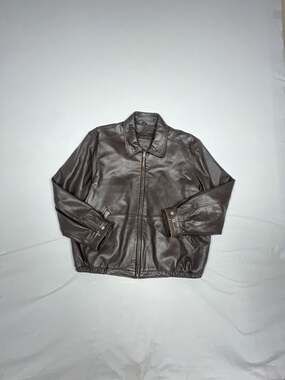 American Classics Colebrook Brown Leather Bomber Jacket